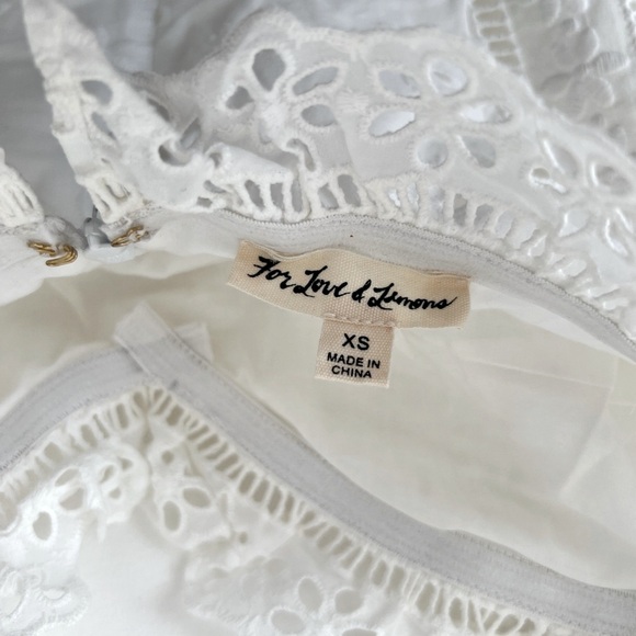 For Love& Lemon Anabelle Eyelet Lace-up Mini Dress - Picture 6 of 6